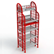 Hexagonal Standard kitchen Rack 5 Step-Red - 937060 image