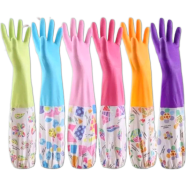 High Quality Full Hand Printed Dish Washing Gloves (Multicolor) icon