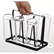 High Quality Metal Glass, Cup Stand Holder, Kitchen Use With 6 Placements image