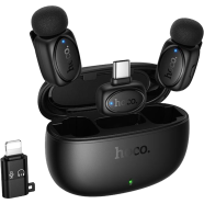 Hoco L19 Graceful Dual Mic Lavalier Wireless Mini Microphone image