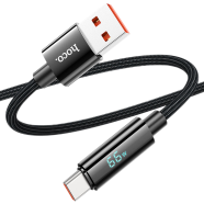 Hoco U125 Benefit 5A 66W Charging Data Cable With Display Type-C image