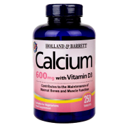 Holland And Barrett Calcium 600mg With Vitamin D3 - 250 Tablets image
