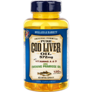 Holland And Barrett Cod Liver Oil with Evening Primrose 572mg – 60 Capsules image