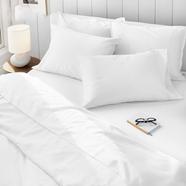 Hometex Bed Sheet White Charm Sateen image