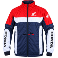 Honda Branded Design Reflective Slim Fit Windbreaker Jacket Moderate Water Resistant and Stylish for Riding 1 Piece