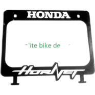 Honda Branded Metal Digital Box Type Registration Number Plate Holder Black 1 Piece image