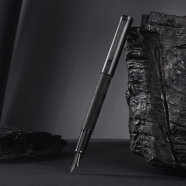 HongDian 1860 Max Metal Matte Black Forest Metal Matte Fountain Pen Best Gift Im image
