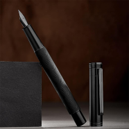 Hongdian 1861 Pro Medium Nib Max Metal Matte Black Forest Metal Matte Fountain image