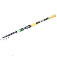 Hook And Hunt YG 101 - Model Carbon Fiber Sea Fishing Rod Retractable Lure Rod with Cork Handle, Super Stiff for Bass And Snakehead Fishing image