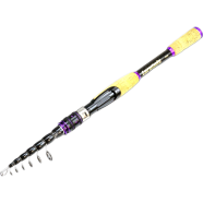 Hook And Hunt YG 102 Model High Carbon Fiber Sea Fishing Rod Retractable Lure Rod with Super Hard Cork Handle for Bass image