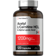 Horbaach Acetyl Lcarnitine HCl and Alpha Lipoic Acid 1200mg 120 Capsules - X003K2F5LZ image