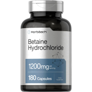 Horbaach Betaine Hydrochloride 1200mg 180 Capsules - 7995985225 Ask ChatGPT image
