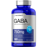 Horbäach Gaba Gamma Aminobutyric Acid 750mg 180 Capsules image