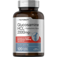 Horbäach Glucosamine Hcl Plus Hyaluronic Acid 2000mg 120 Coated Caplets - X0046wzf6d image