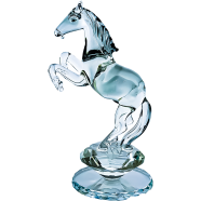 Crafts Glass Horse Figurine - Elegant Horse Showpiece image