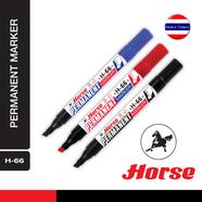 Horse Permanent Marker H - 66 (Chisel Tip) - Red (2pc) image