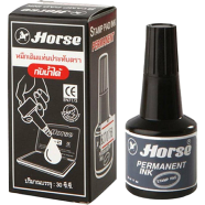 Horse Stamp Pad Refill Ink 30cc. Black (2 Pcs Set) image