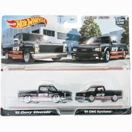 Hot Wheels Premium 2 Pack – ’83 Chevy Silverado and ’91 GMC Syclon – Car Culture image