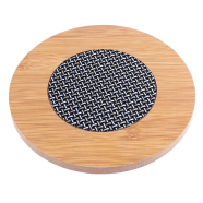 Household Wooden Round Shape Heat Resistant Cup Pot Mat Coaster Pad - Wood Color - (1 Pis) image