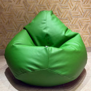 HugBag Faux Leather XXL Pear Shap Single Bean Bag Green -apl2gr image