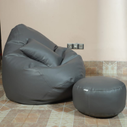 Hugbag Faux Leather Pear Shape Combo Bean Bag 3Pcs image