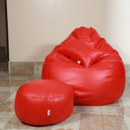 Hugbag Faux Leather Pear Shape Combo Bean Bag 3Pcs image