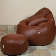 Hugbag Faux Leather Pear Shape Combo Bean Bag 3Pcs image