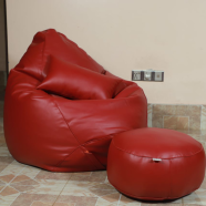 Hugbag Faux Leather Pear Shape Combo Bean Bag 3Pcs image