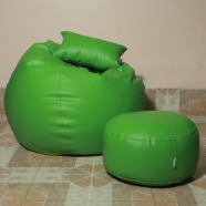 Hugbag Faux Leather Pumpkin Shape Combo Bean Bag 3Pcs image