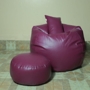 Hugbag Faux Leather Pumpkin Shape Combo Bean Bag 3Pcs image