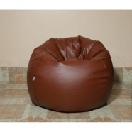 Hugbag Faux Leather Pumpkin Shape Single Bean Bag 1Pcs image