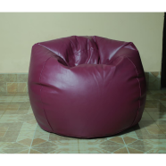 Hugbag Faux Leather Pumpkin Shape Single Bean Bag 1Pcs image