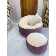 Hugbag Giant Roll Fabrics Combo Bean Bag Onion Pink Cream 3Pcs image