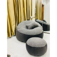 Hugbag Giant Roll Fabrics Combo Bean Bag Gray Ash 3Pcs image