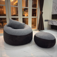 Hugbag Giant Roll Fabrics Combo Bean Bag Brown Ash 3Pcs image