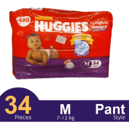 Huggies Complete Comfort Wonder Pants System Baby Diaper (7-12 Kg) (34pcs) image