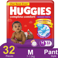 Huggies Complete Comfort Wonder Pants System Baby Diaper (7-12 Kg) (32pcs) image