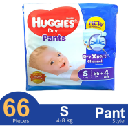 Huggies Dry Xpert Channel Pants System Baby Diaper (S Size) (4-8kg) (66pcs) image