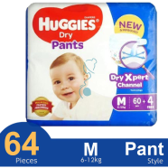 Huggies Dry Xpert Channel Pants System Baby Diaper (M Size) (6-12kg) (60pcs) image
