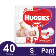 Huggies Wonder Pant System Baby Daiper (4-8 kg) (40 Pcs) Small image