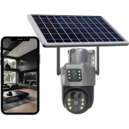 Huntkey V380 T4 Dual Lens Solar Camera [Black Wi Dash Fi] image