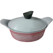 IHW Aluminum Die-cast ceramic coating Casserole 24cm Green With Lid, Low image