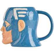 IHW Ceramic Fancy Captain America 3d Face Coffee Mug image