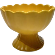 IHW Ceramic Ice Cream cups Retro Petal Shaped Orange image