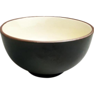 IHW Ceramic Soup Bowl Off White and Black image