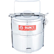 IHW Food Carrier Sun Stainless Steel Lunch Box 12x2 cm image