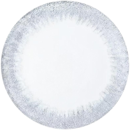 IHW Glass Plate Silver Rim 33cm 1 Pcs image
