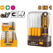 INGCO AKISD0901 Interchangeable Screwdriver Set 9 Pcs image