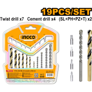 INGCO AKSDB1901 Drill Bits And Screwdriver Bits Set 19 Pcs icon