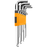INGCO Ball Point Hex Key 9 Pcs image